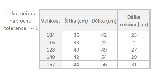 VT_Dětské funkční triko